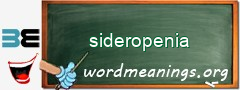 WordMeaning blackboard for sideropenia